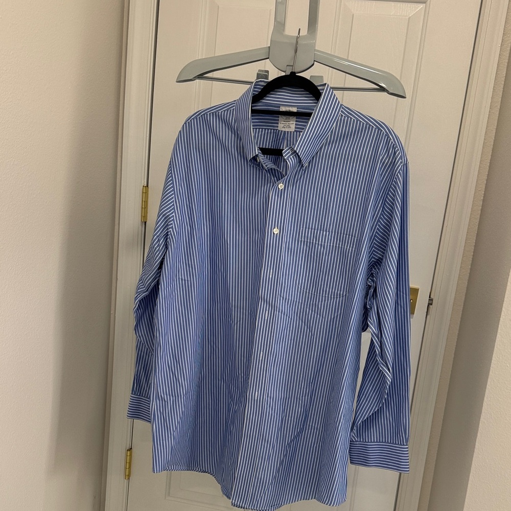 Brooks Brothers Blue and White Striped Shirt